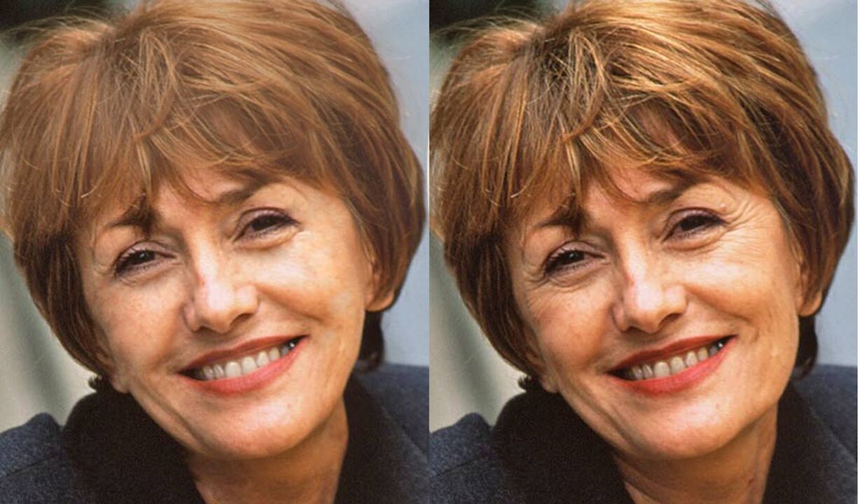 fotografija obraza pred in po konturiranju